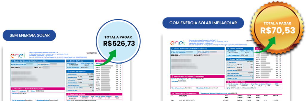 Placa solar: Conta de luz com energia solar